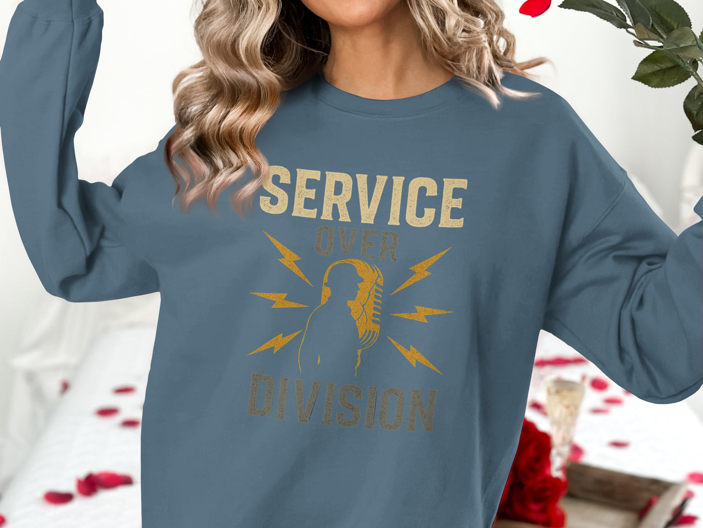 Service Over Division Design Sweatshirt Product
