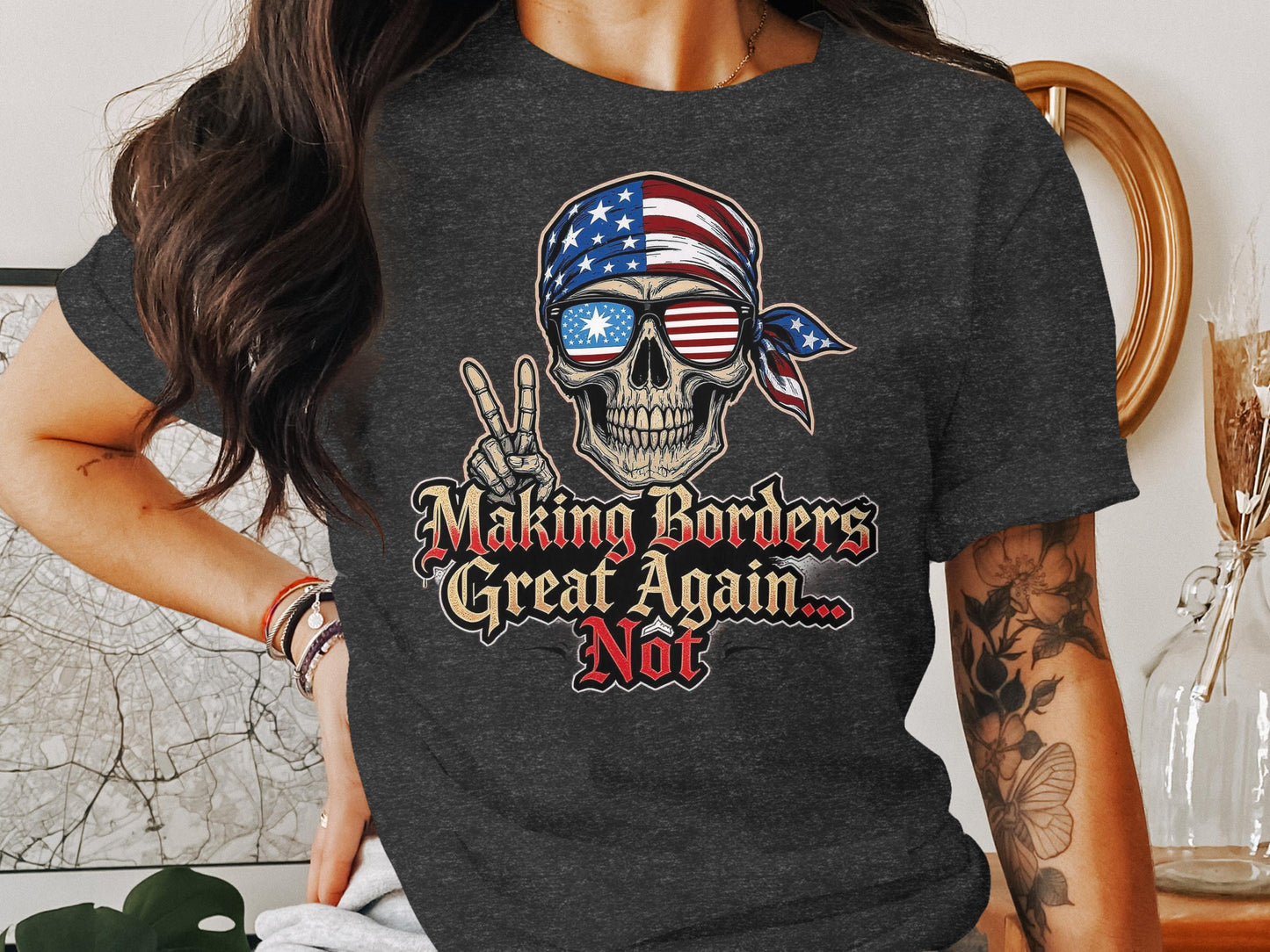 Making Borders Great Again Not Skull T-Shirt product