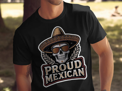 Proud Mexican Skull Design T-Shirt Product