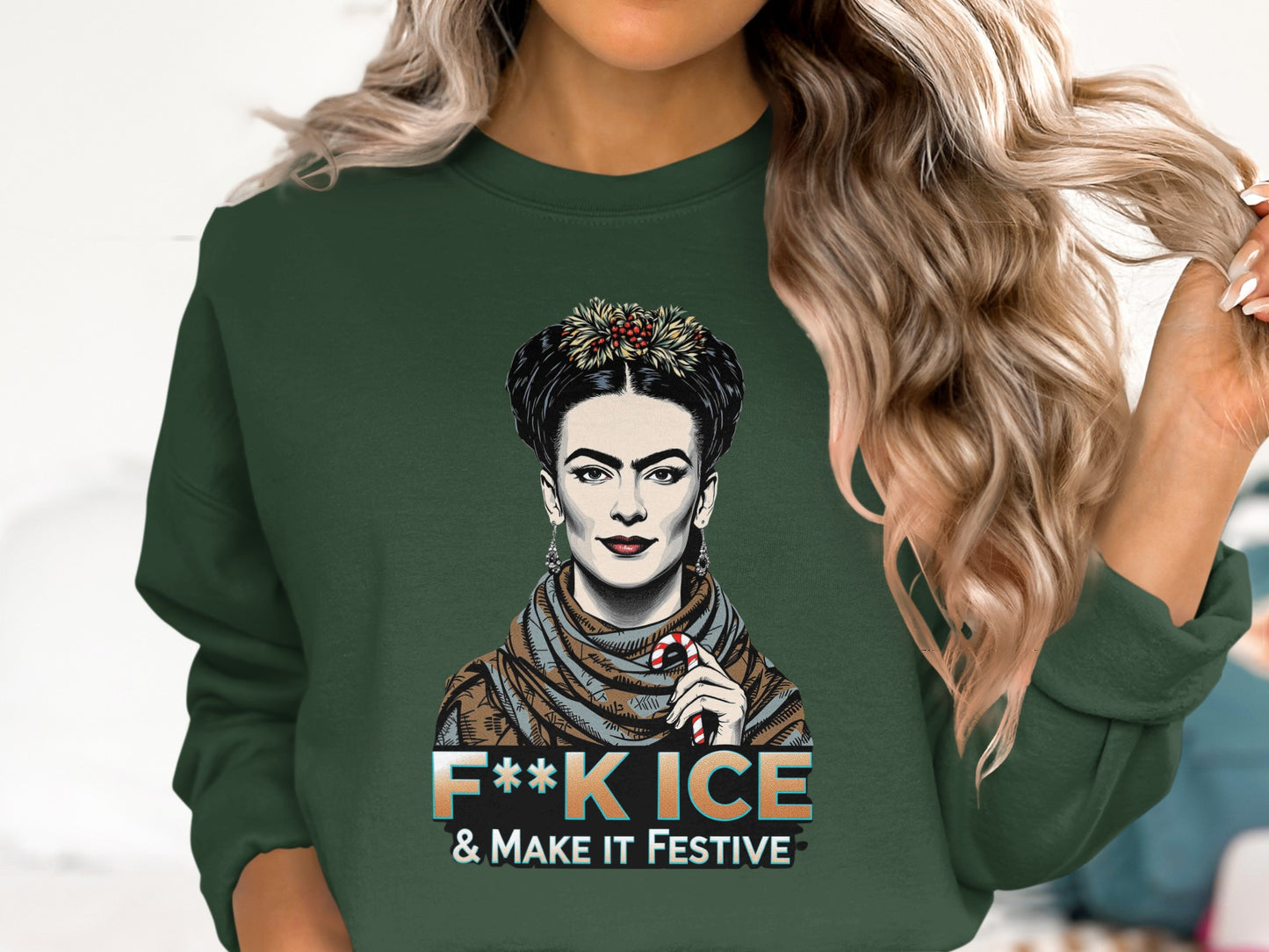 F**K ICE & Make It Festive Graphic Crewneck product