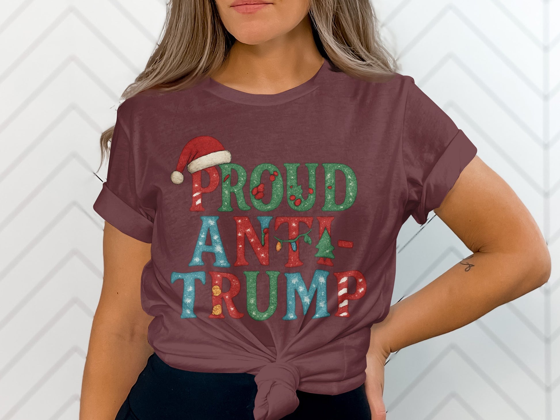 Proud Anti-Trump Christmas Graphic Shirt