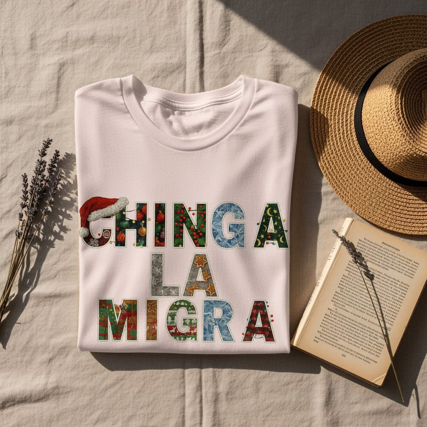 Chinga La Migra Festive Graphic T-Shirt