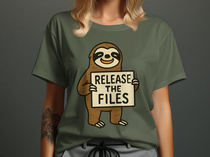 Cute Sloth Release The Files Graphic T-shirt product type
