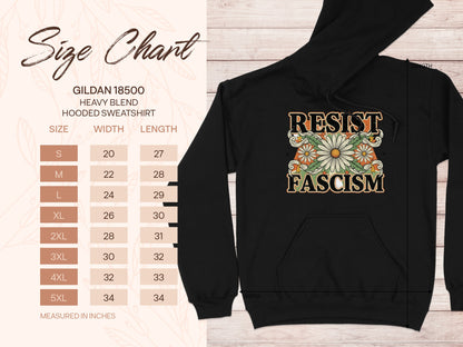 Resist Fascism Design Gildan 18500 Hooded Sweatshirt product