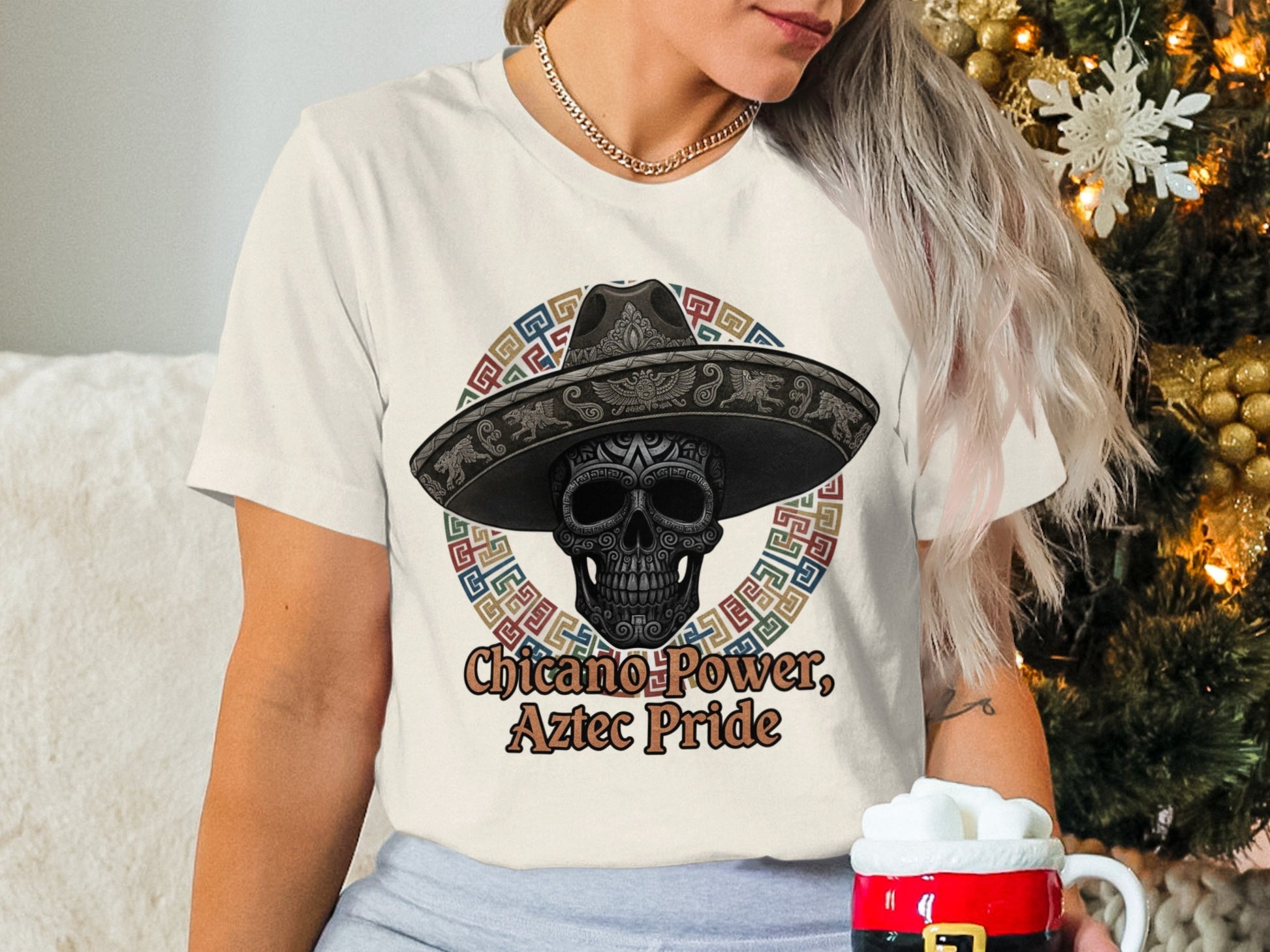 Chicano Power Aztec Pride Graphic Tee for Unique Style