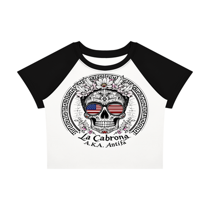 Antifa Funny Crop Tee Women’s Raglan Color Block Baby T-Shirt