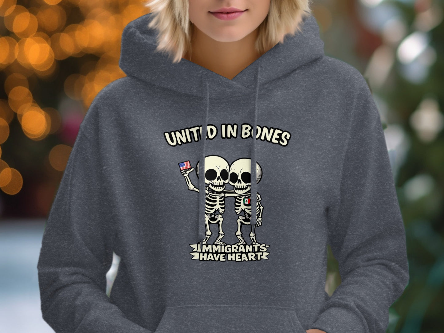 United in Bones Immigrants Have Heart hoodie product type