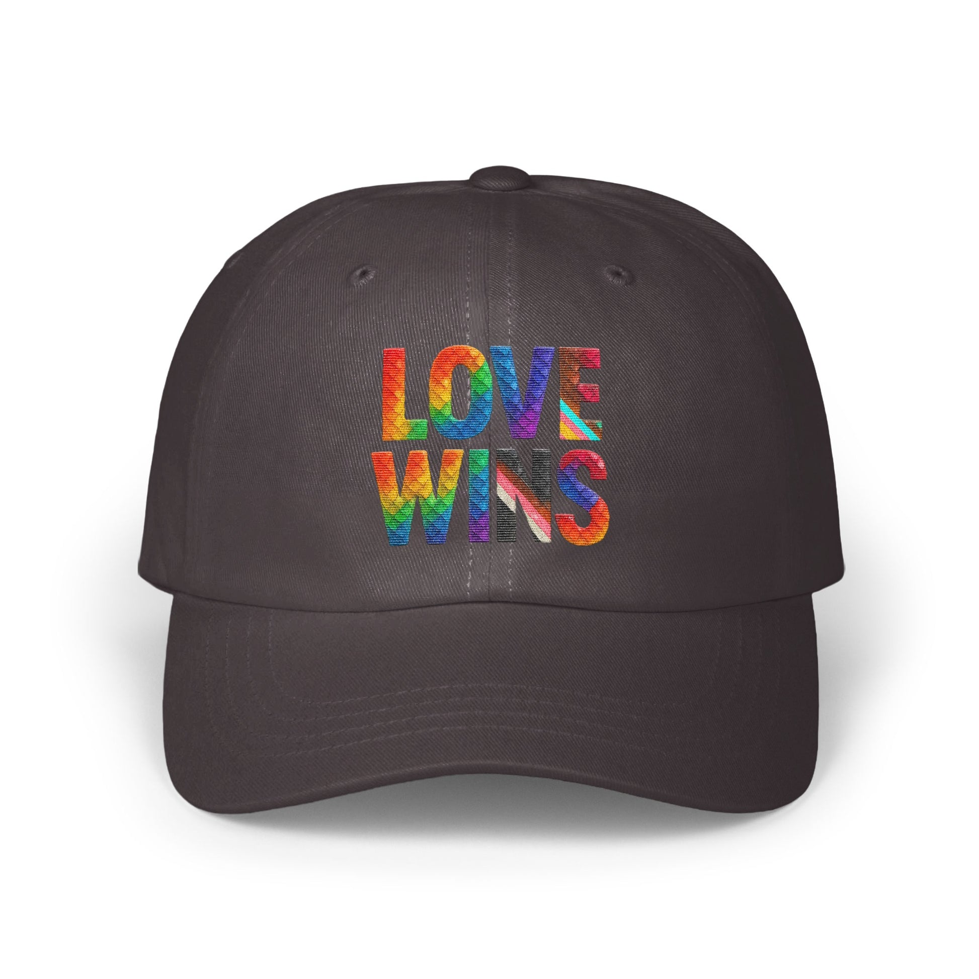 Vibrant Love Wins Rainbow Embroidered Hat product