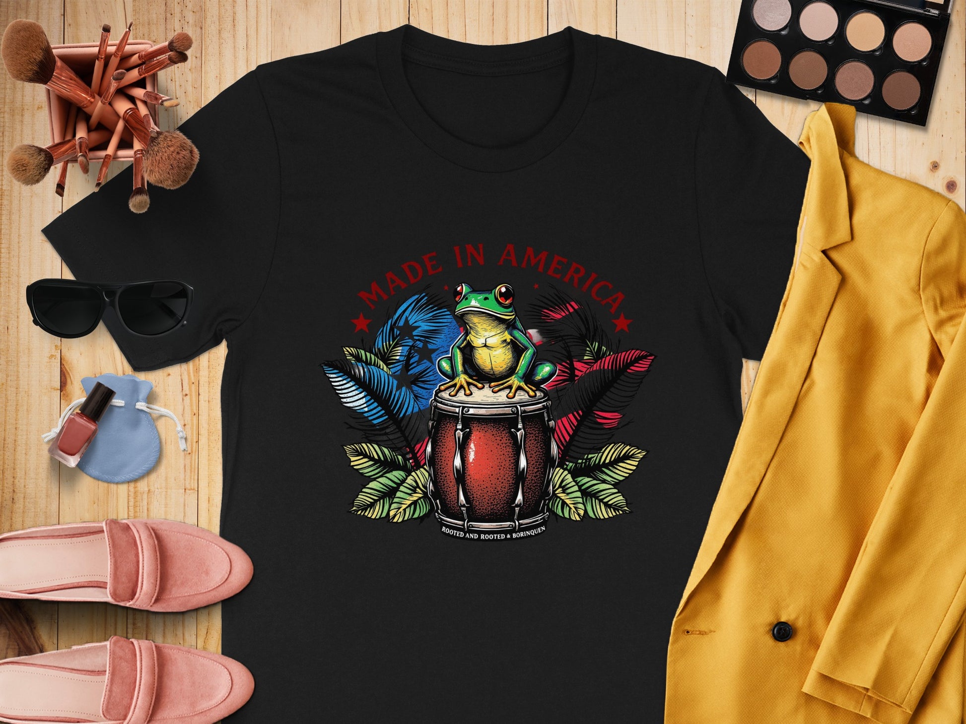 Made In America Frog Drum Graphic T-shirt