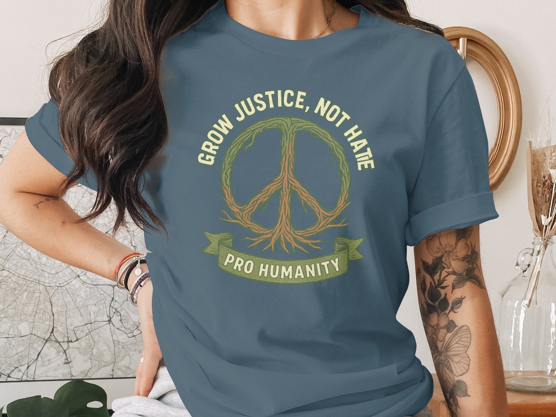 Grow Justice Not Hate Pro Humanity Shirt product