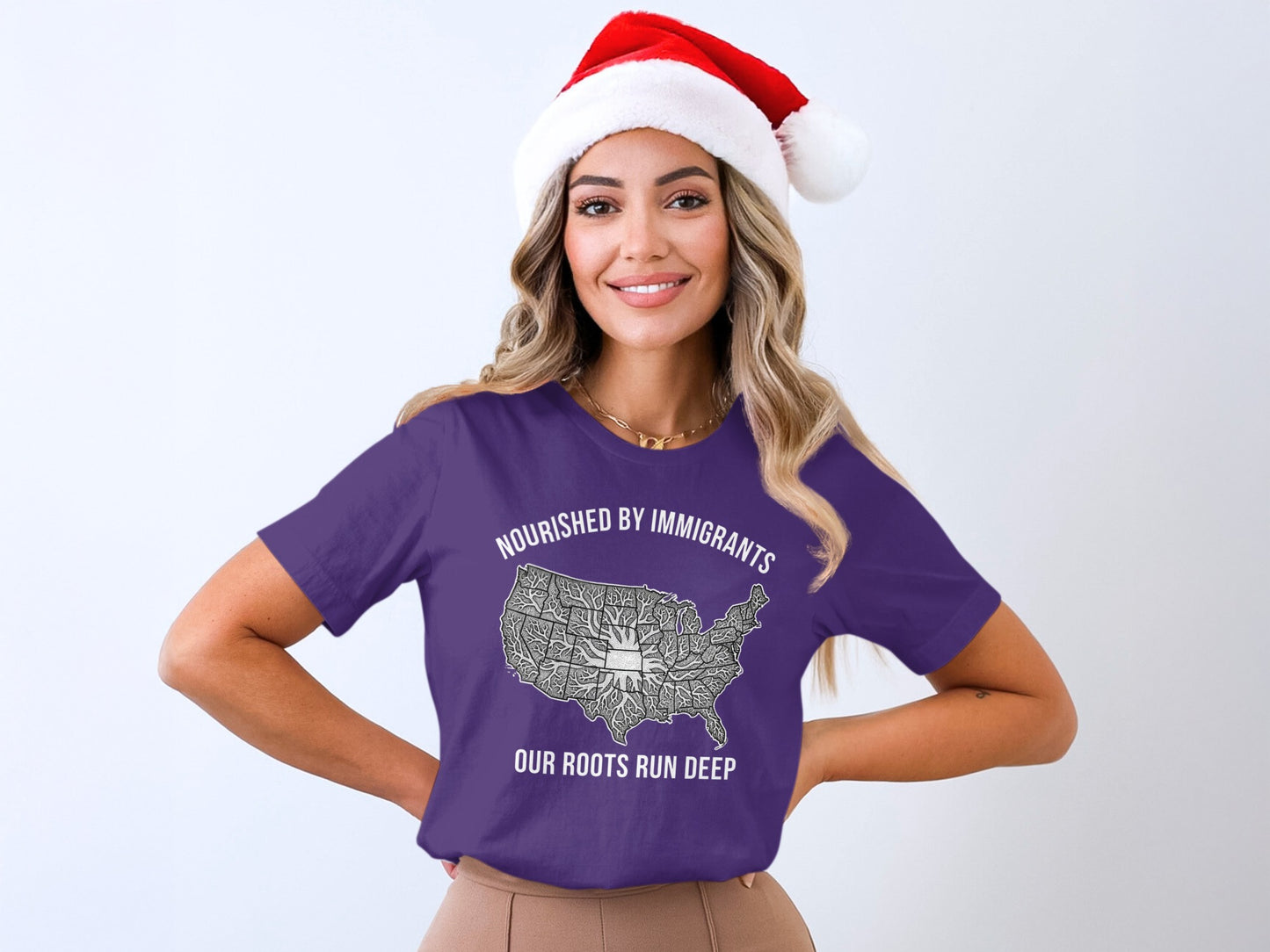 Nourished by Immigrants Our Roots Run Deep T-shirt