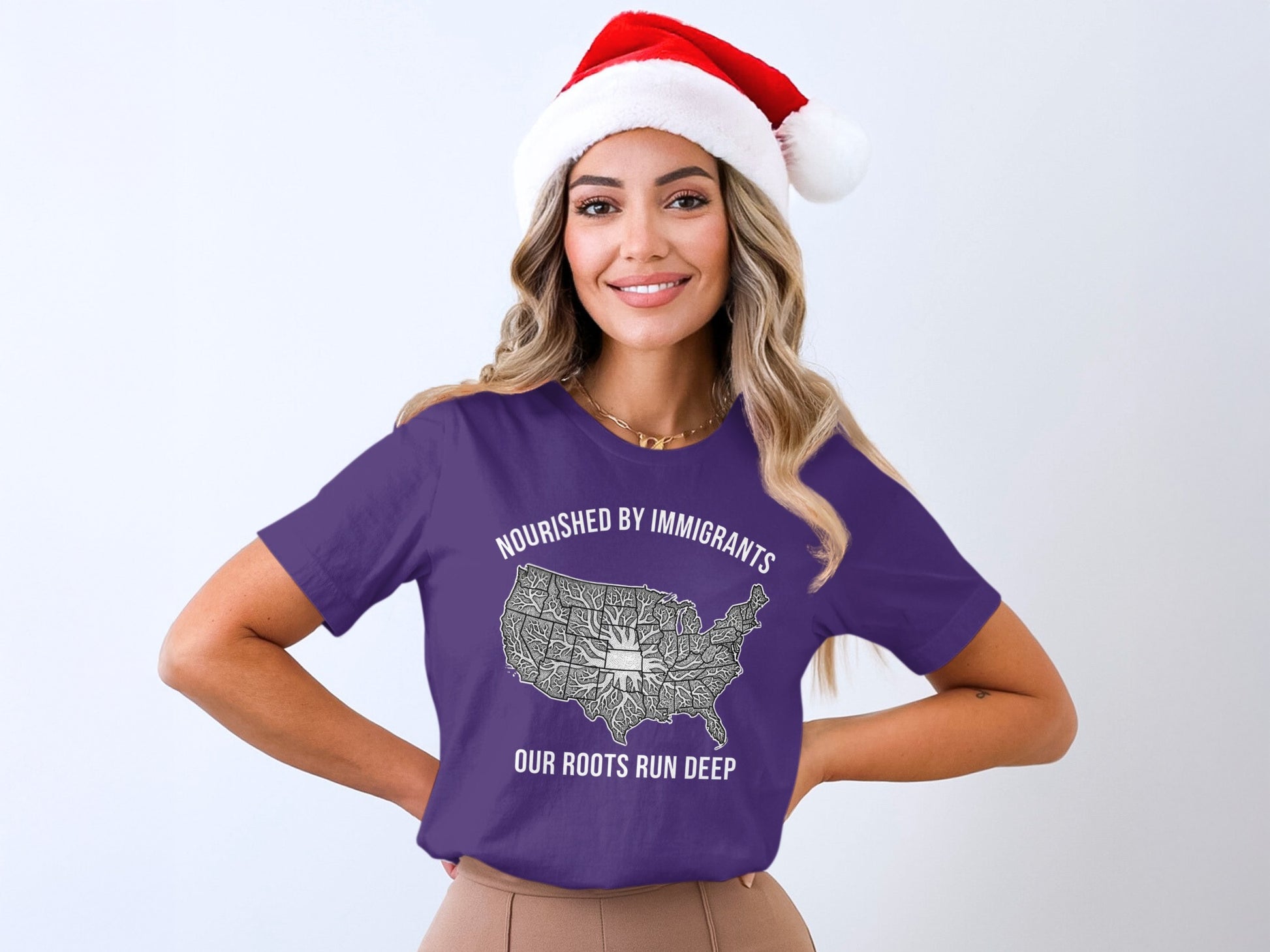 Nourished by Immigrants Our Roots Run Deep T-shirt