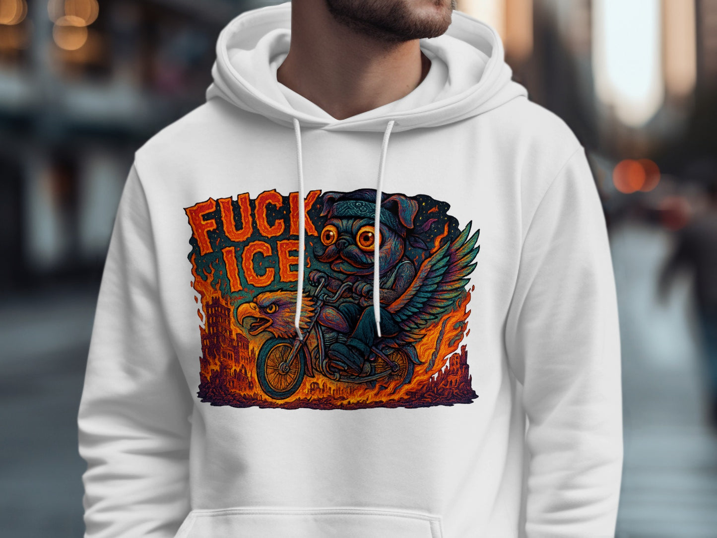 Fuck Ice Biking Bear Unique Art Hoodie product