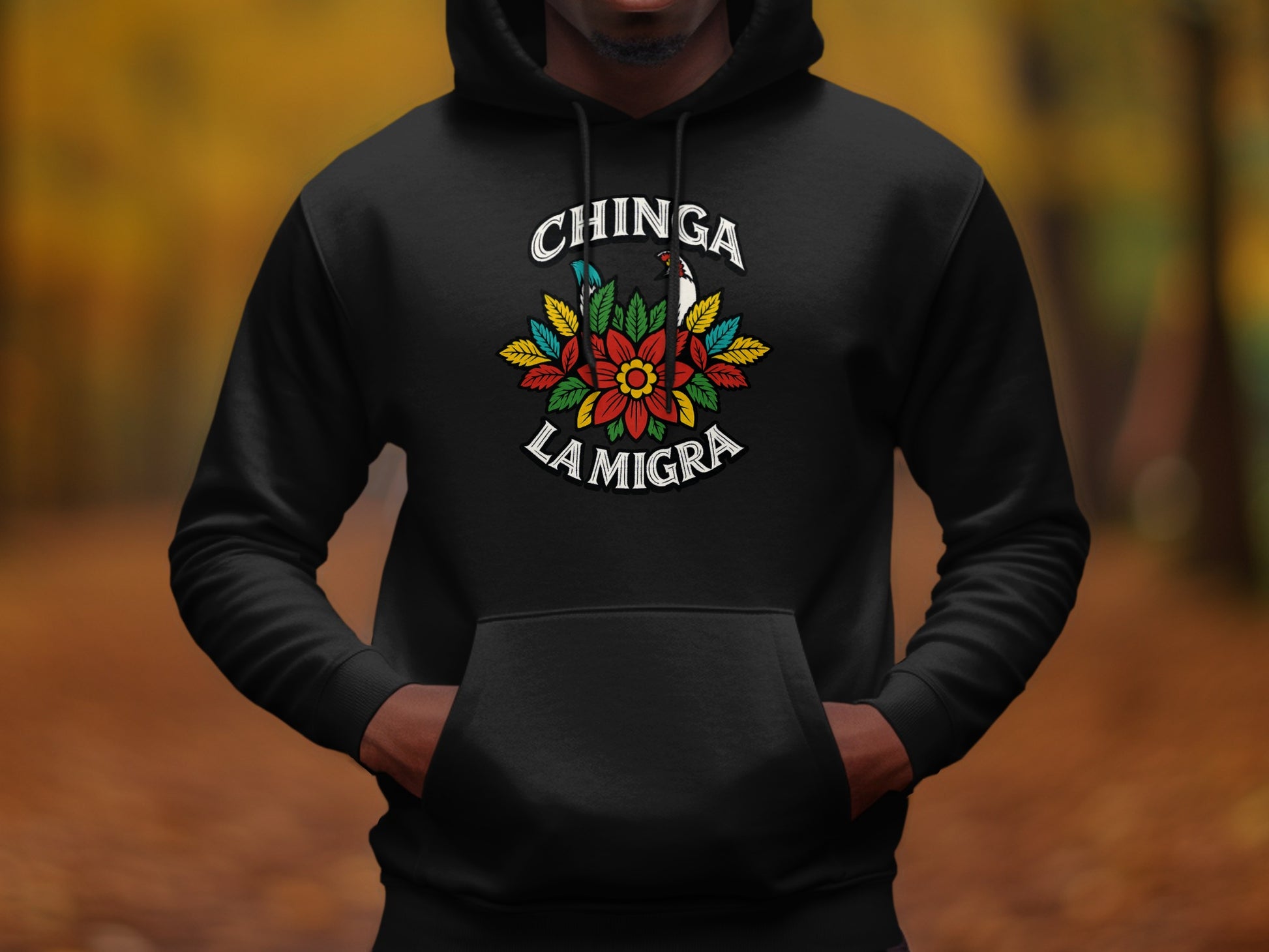 Statement Hoodie with Colorful Bold Design Hoodie Product
