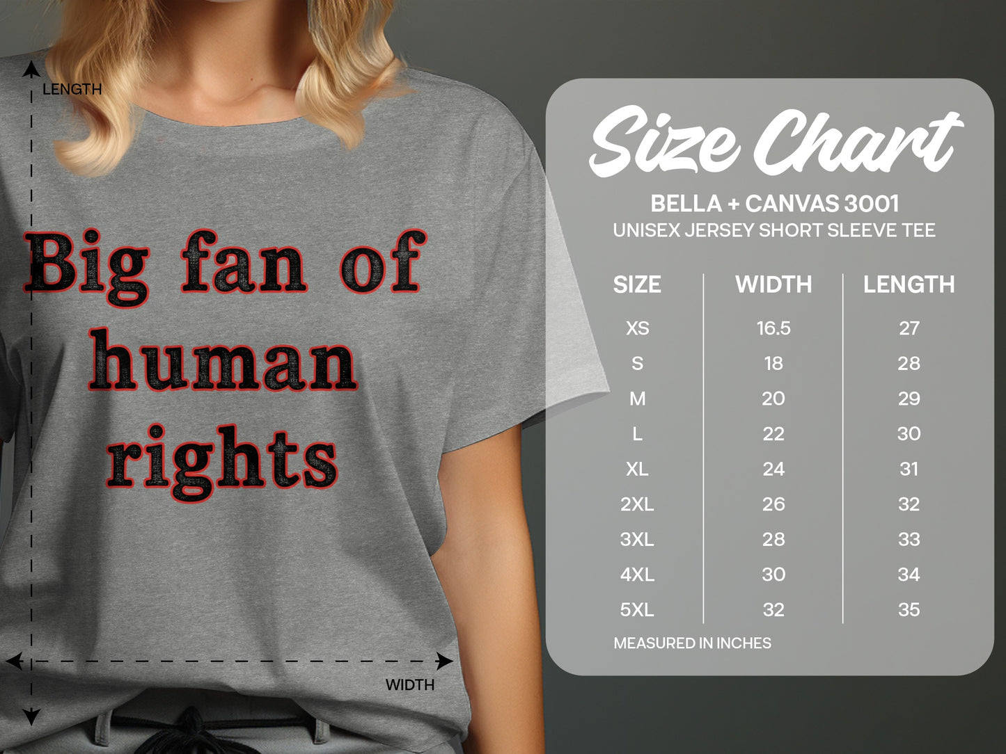 Big fan of human rights Unisex Jersey Tee