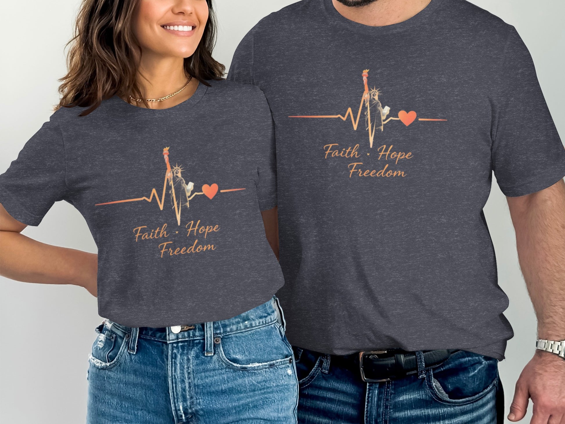 Faith Hope Freedom Graphic Unisex Tee Shirt Product