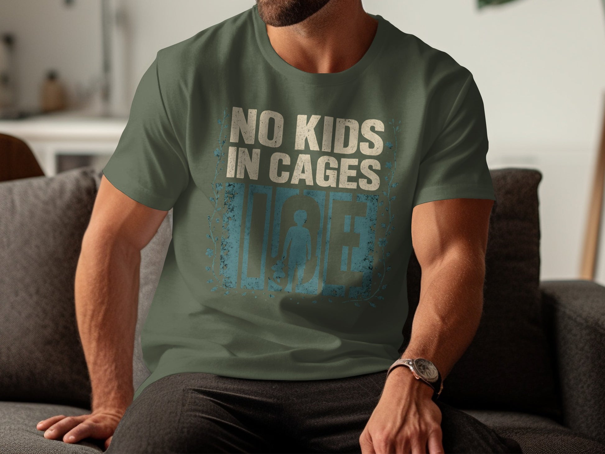 No Kids in Cages Graphic Statement Tee product