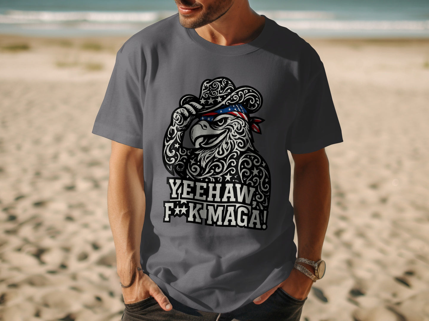 Yeehaw F**k Maga! Graphic Printed T-Shirt product