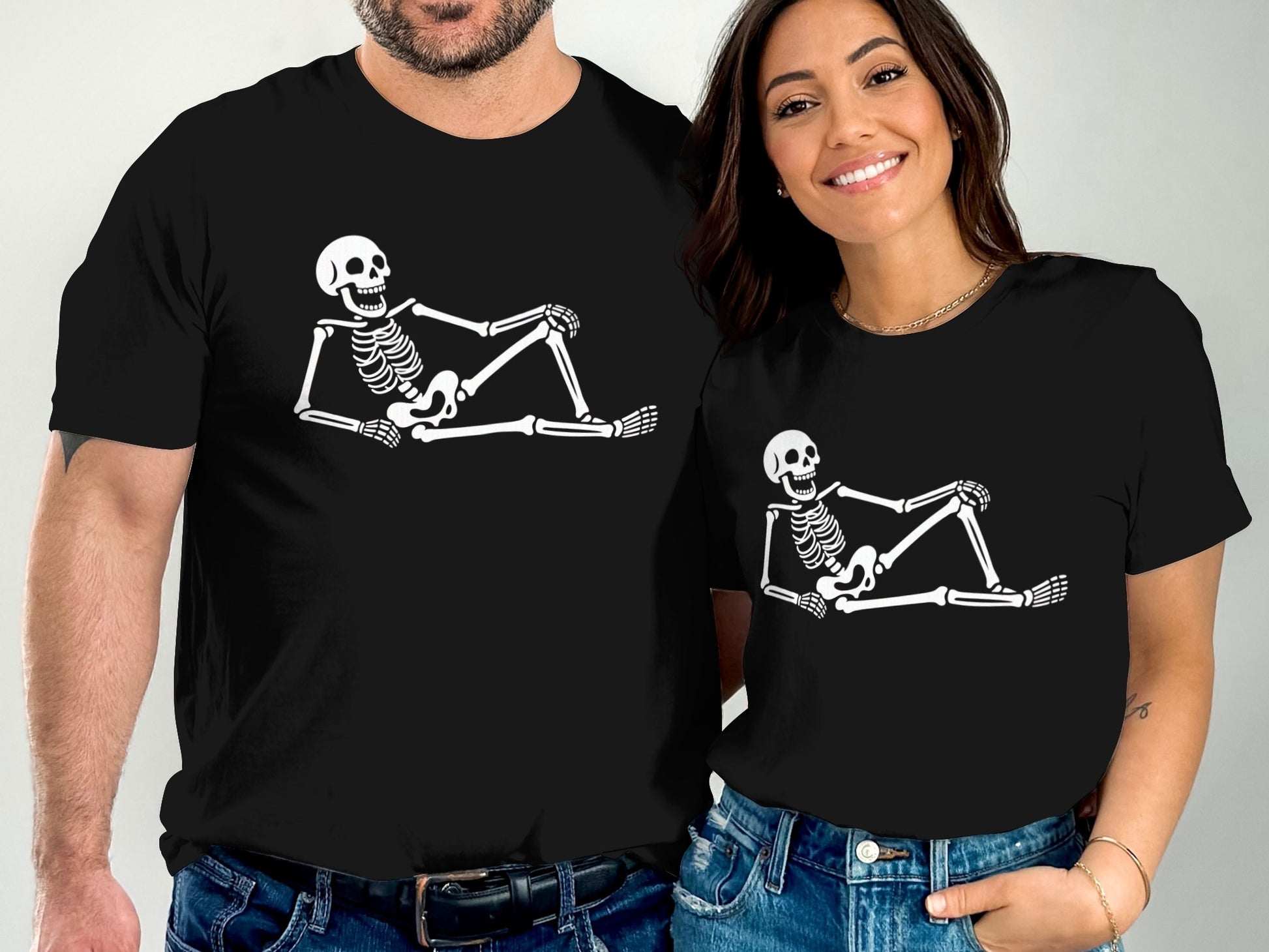 Relaxed Skeleton Design Comfortable Unisex Shirt product type