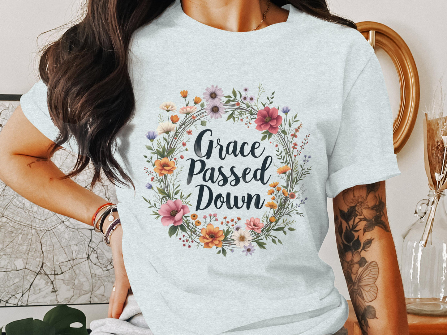 Grace Passed Down Floral Graphic T-Shirt product type