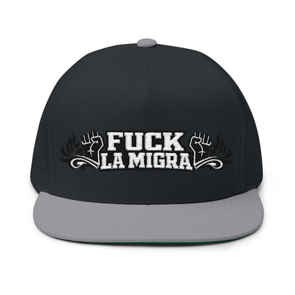 FUCK LA MIGRA Embroidered Snapback Hat