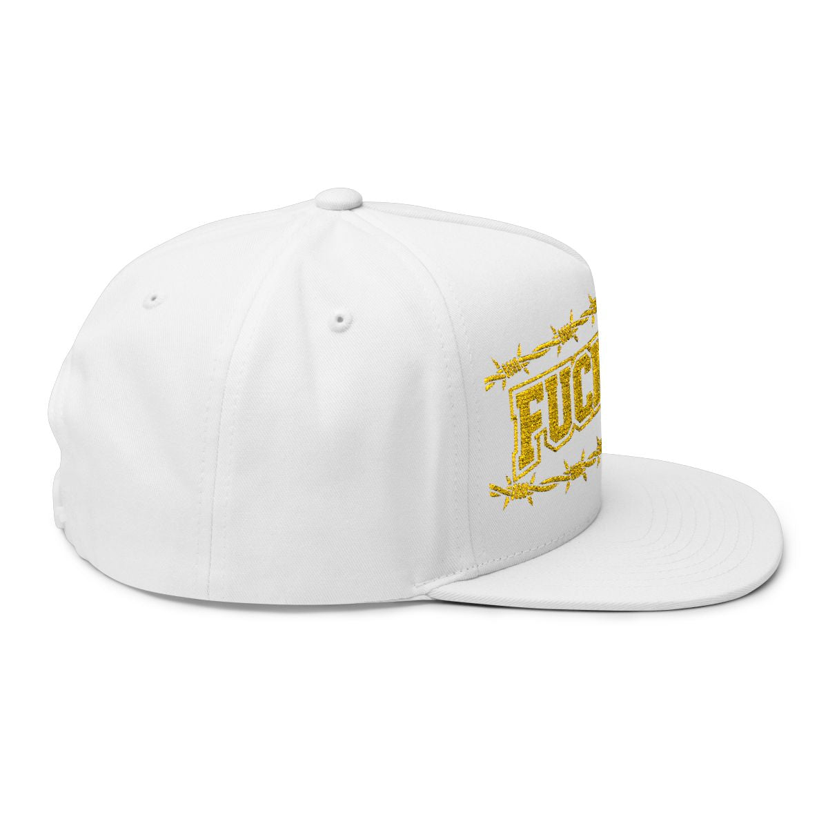 FUCT Barbed Wire Graphic White Snapback Cap