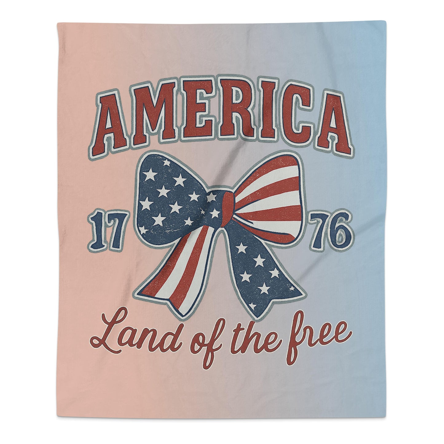 America 1776 Land of the Free Patriotic Blanket product