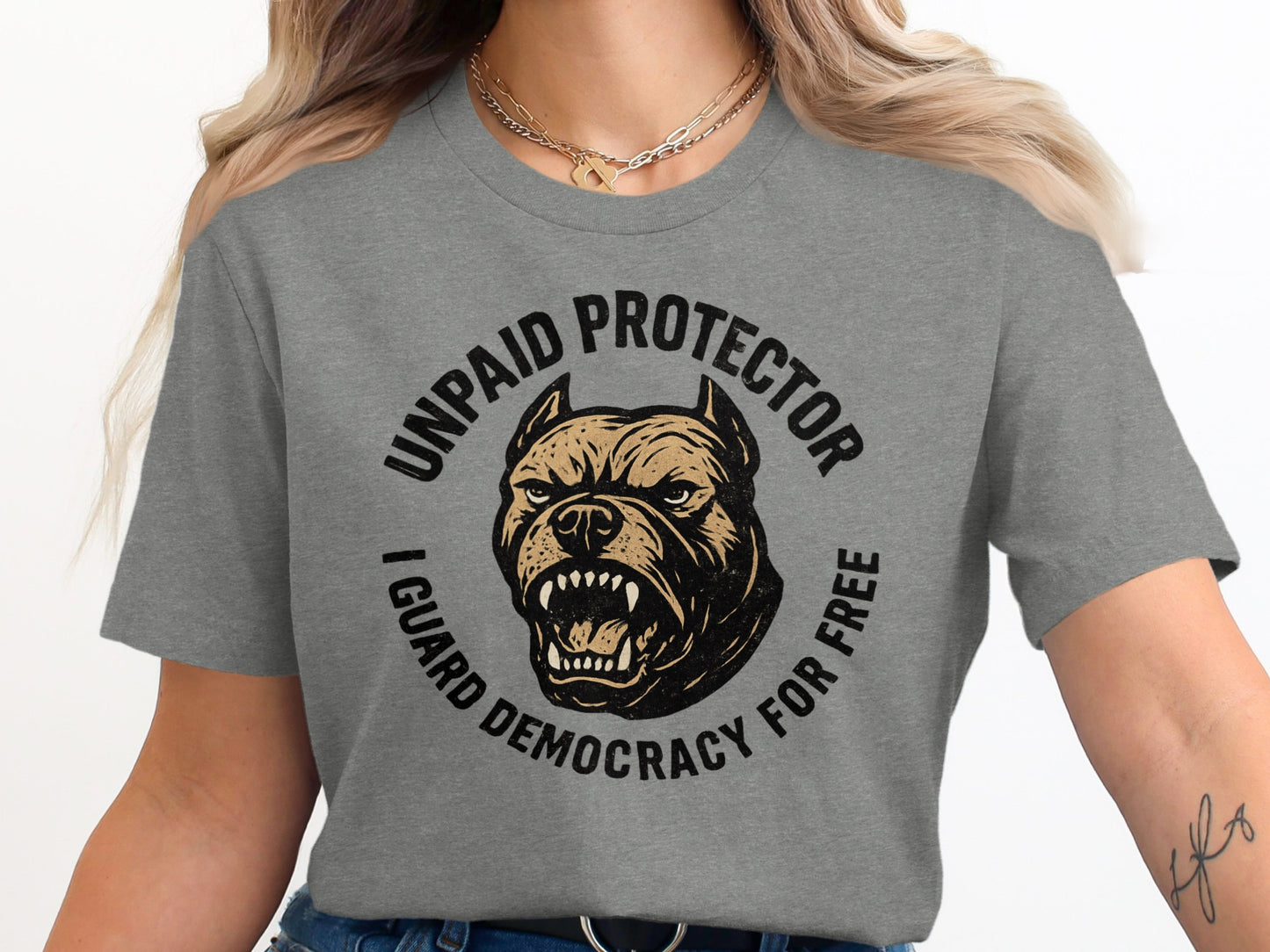 Unpaid Protector Guard Democracy For Free Shirt