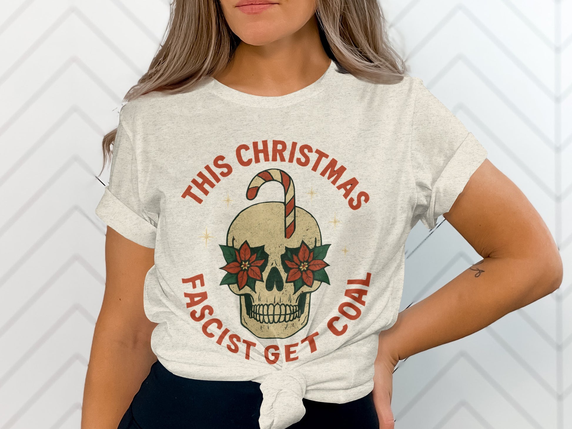 This Christmas Fascist Get Coal Skull Shirt