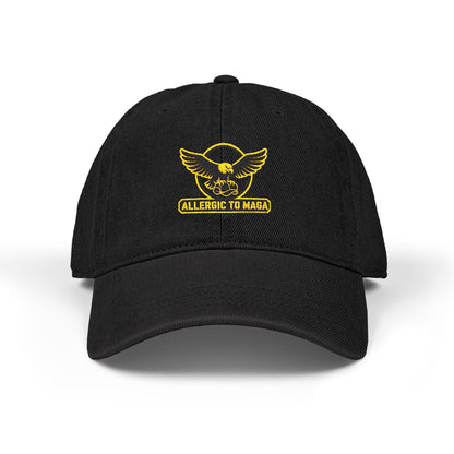 Allergic To Maga Embroidery Funny Hat Top Quality| Anti Trumpt Hat