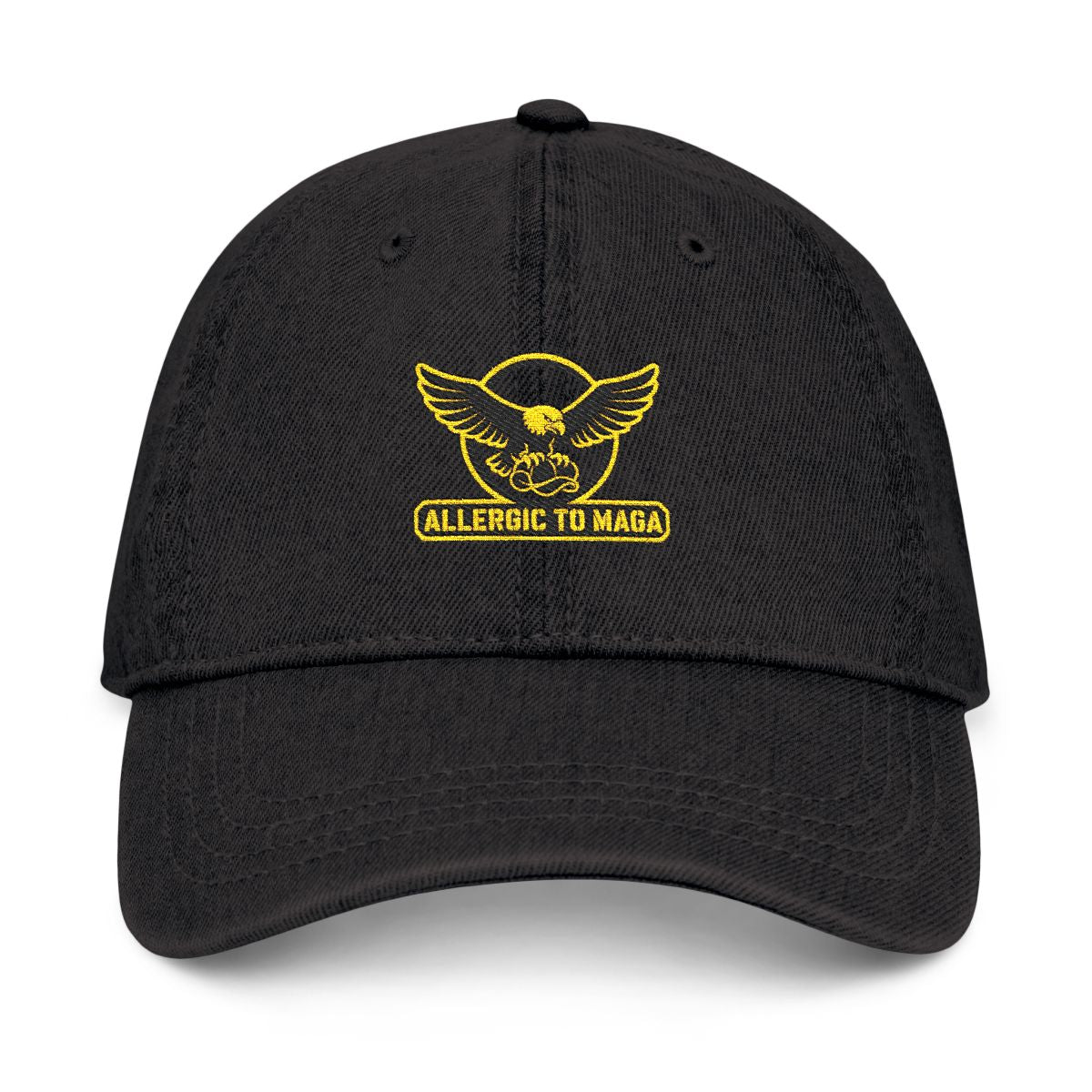 Allergic To Maga Embroidery Funny Hat Top Quality| Anti Trumpt Hat