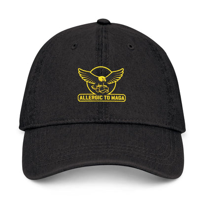 Allergic To Maga Embroidery Funny Hat Top Quality| Anti Trumpt Hat