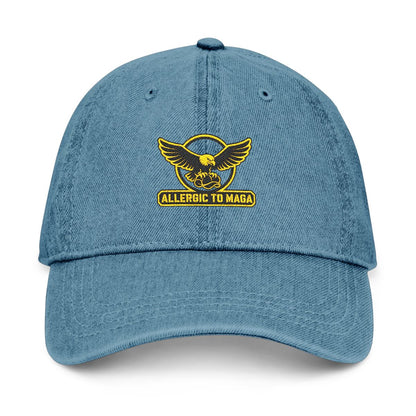 Allergic To Maga Embroidery Funny Hat Top Quality| Anti Trumpt Hat