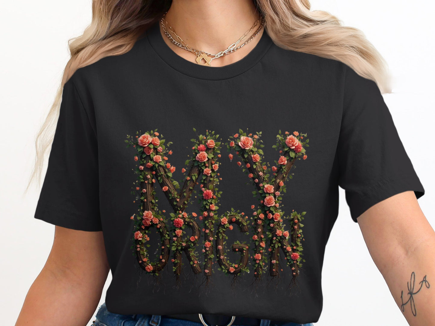 Floral My Origin Graphic Statement Tee product type