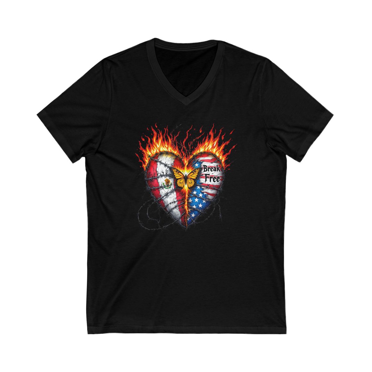 Break Free Heart and Flag Graphic T-Shirt product