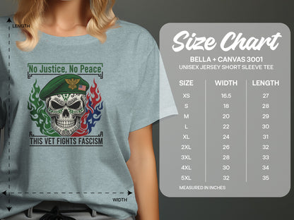No Justice No Peace This Vet Fights Fascism Tee