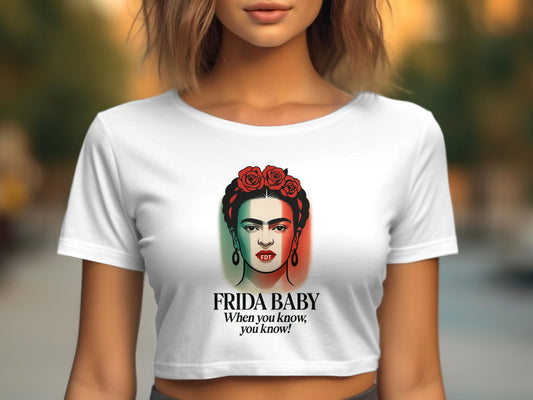 Stylish Frida Baby Printed Women's Crop Top product