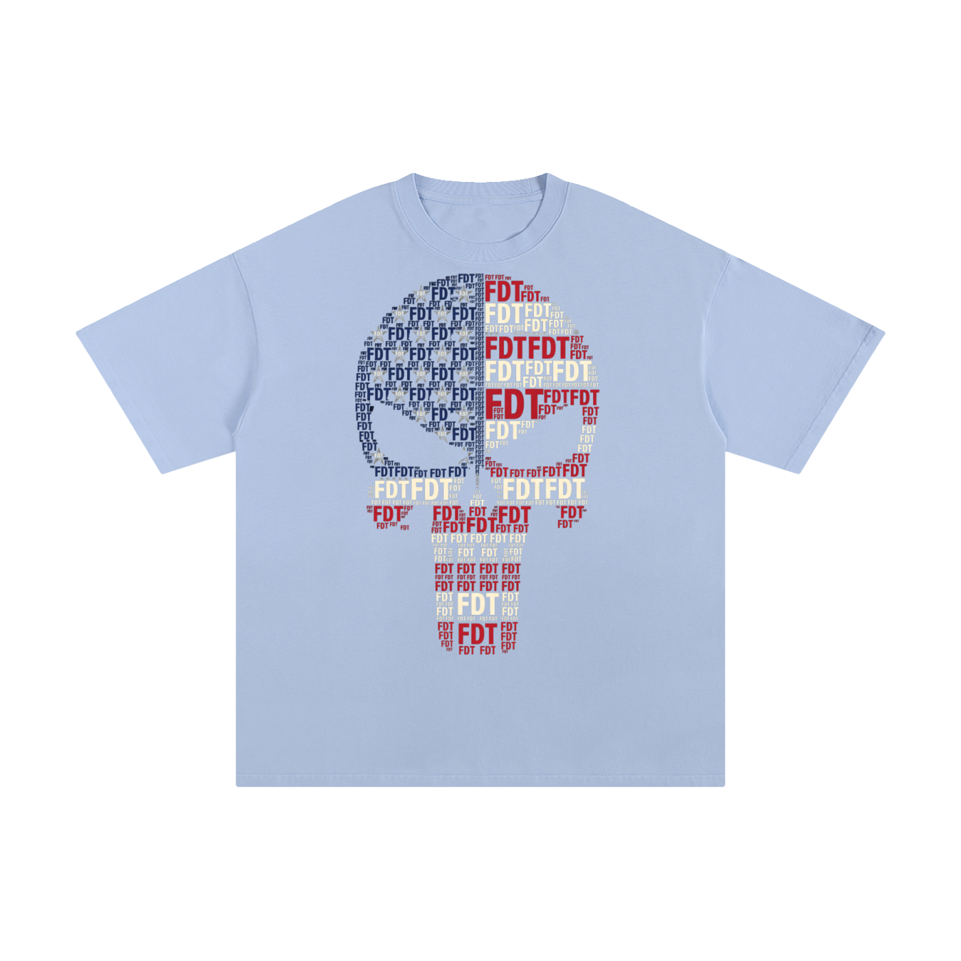 FDT Skull USA Flag Unisex Pure Cotton T-Shirt