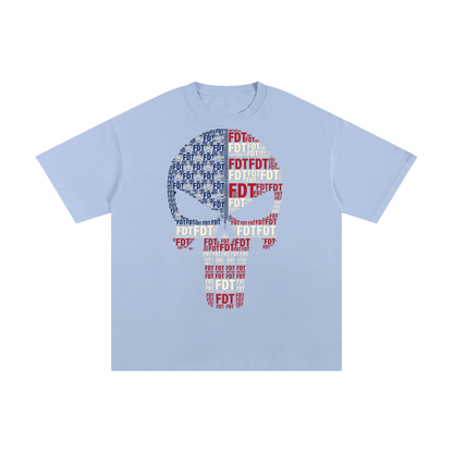 FDT Skull USA Flag Unisex Pure Cotton T-Shirt
