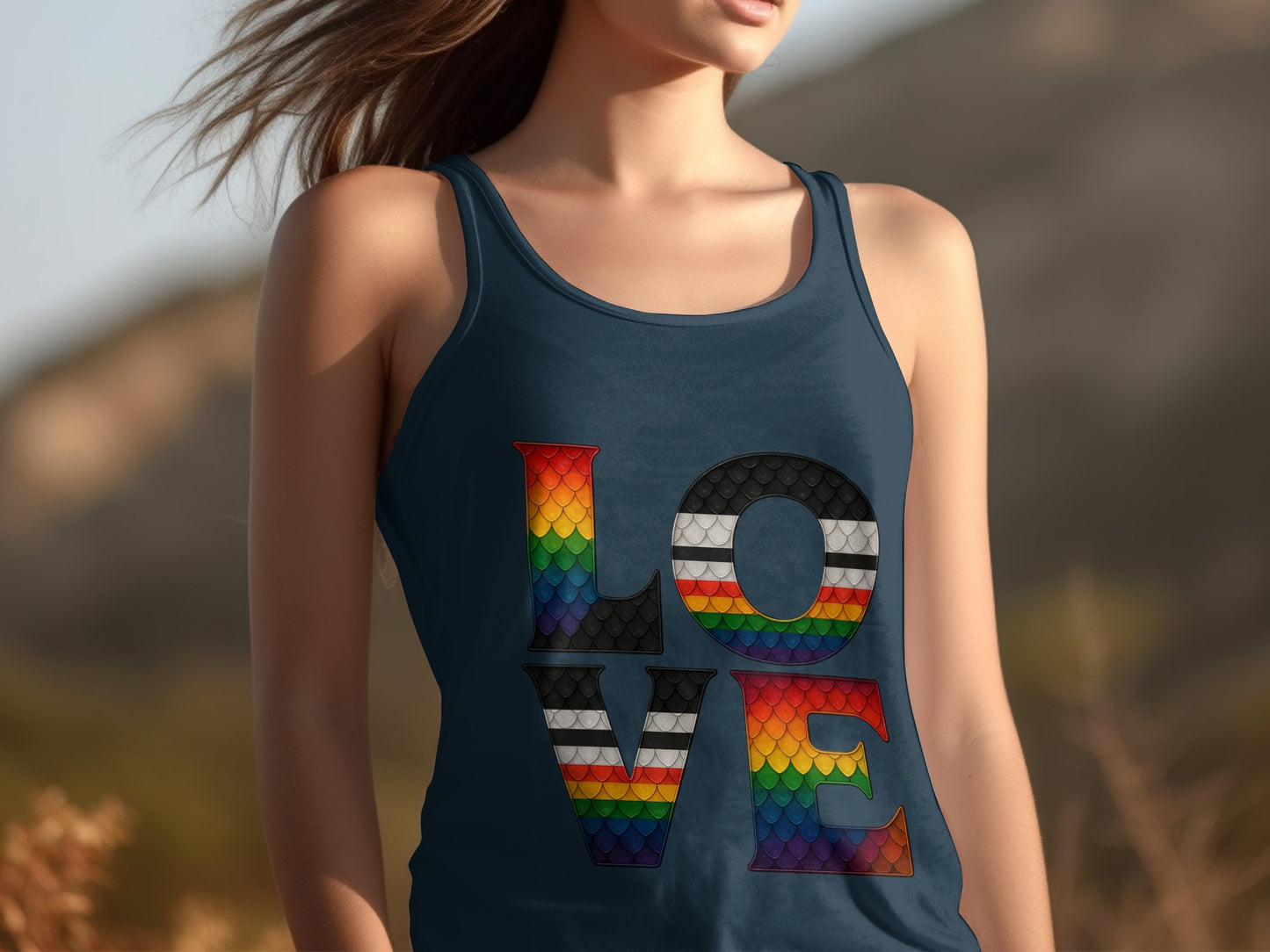 Colorful Love Pride Design Tank Top product