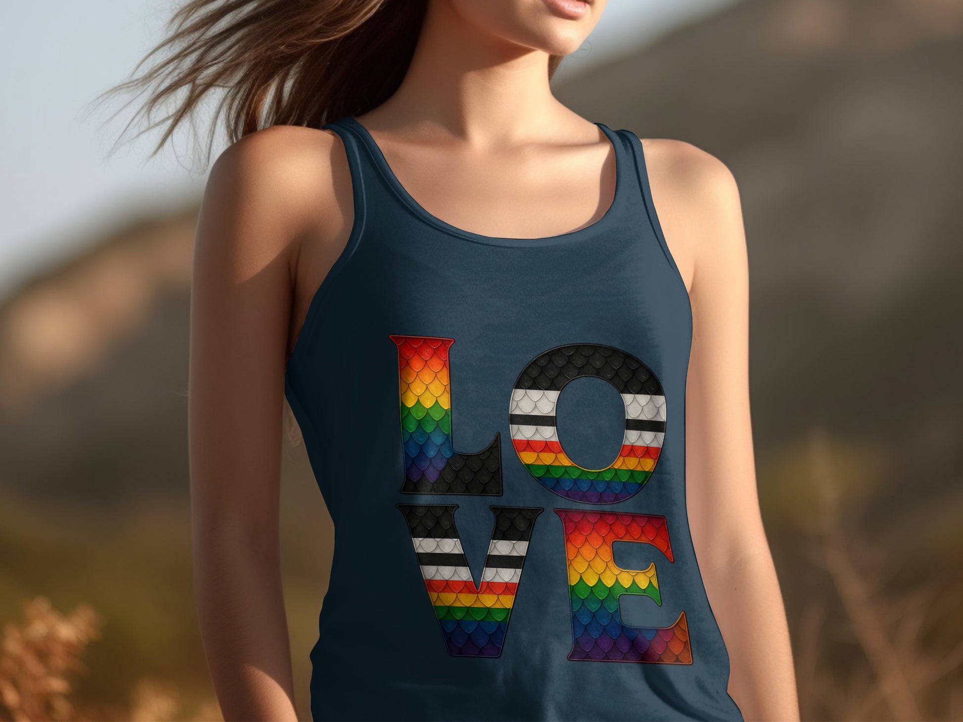 Colorful Love Pride Design Tank Top product