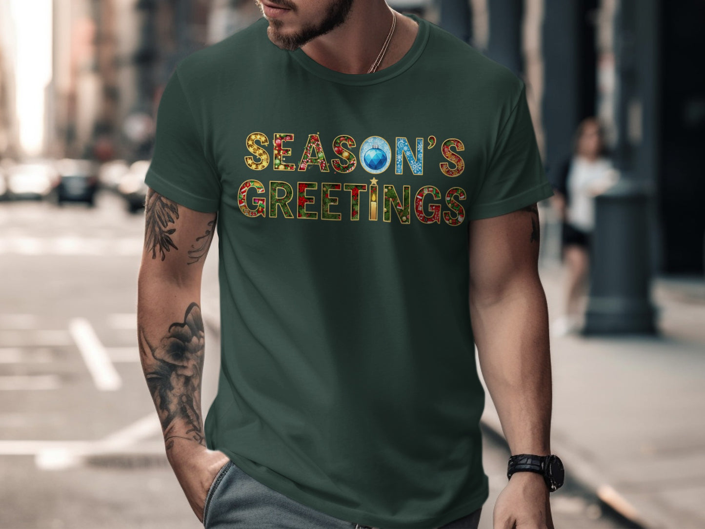 Season's Greetings Festive Graphic T-shirt