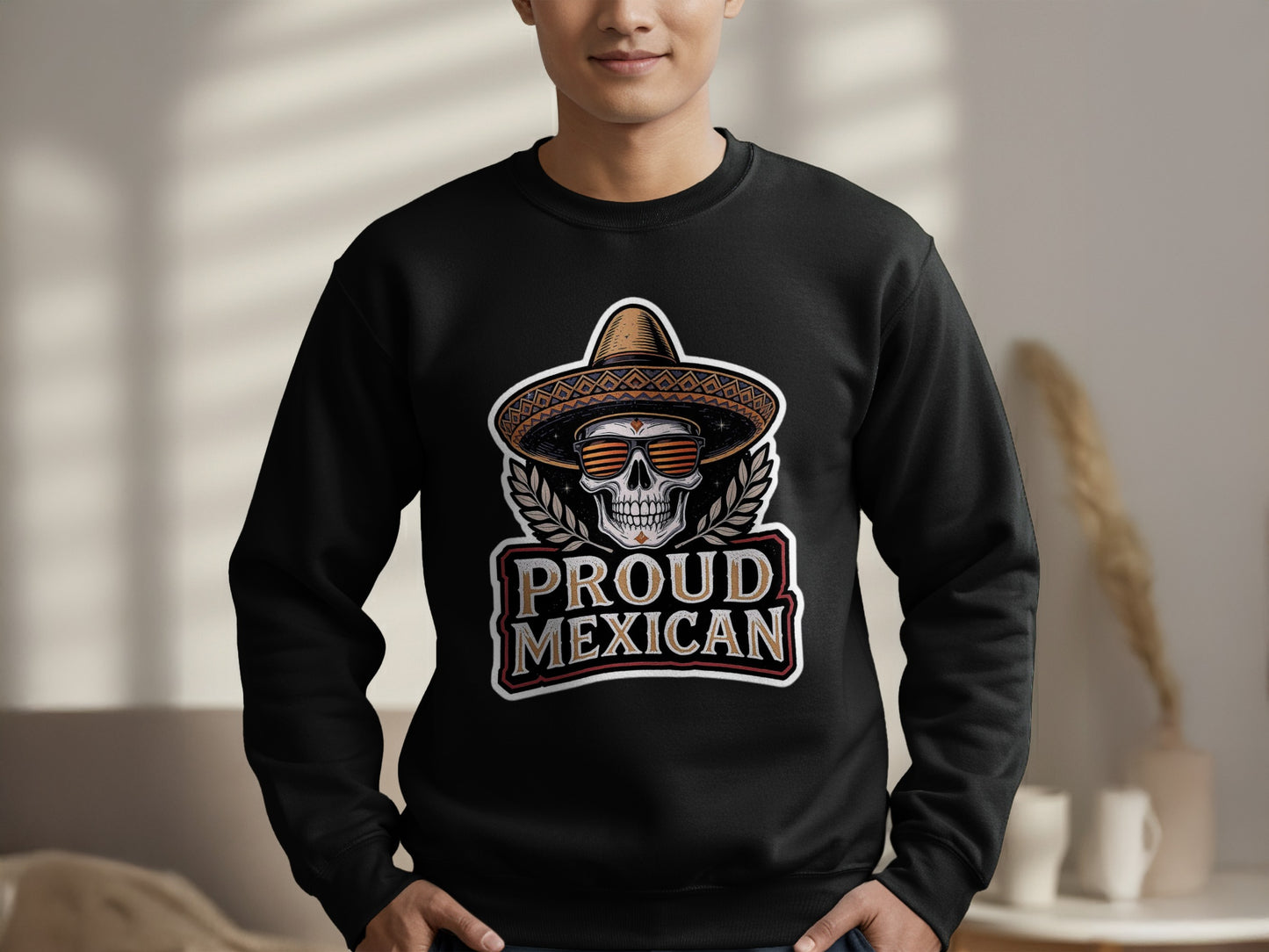 Proud Mexican Skull with Sombrero Design Product