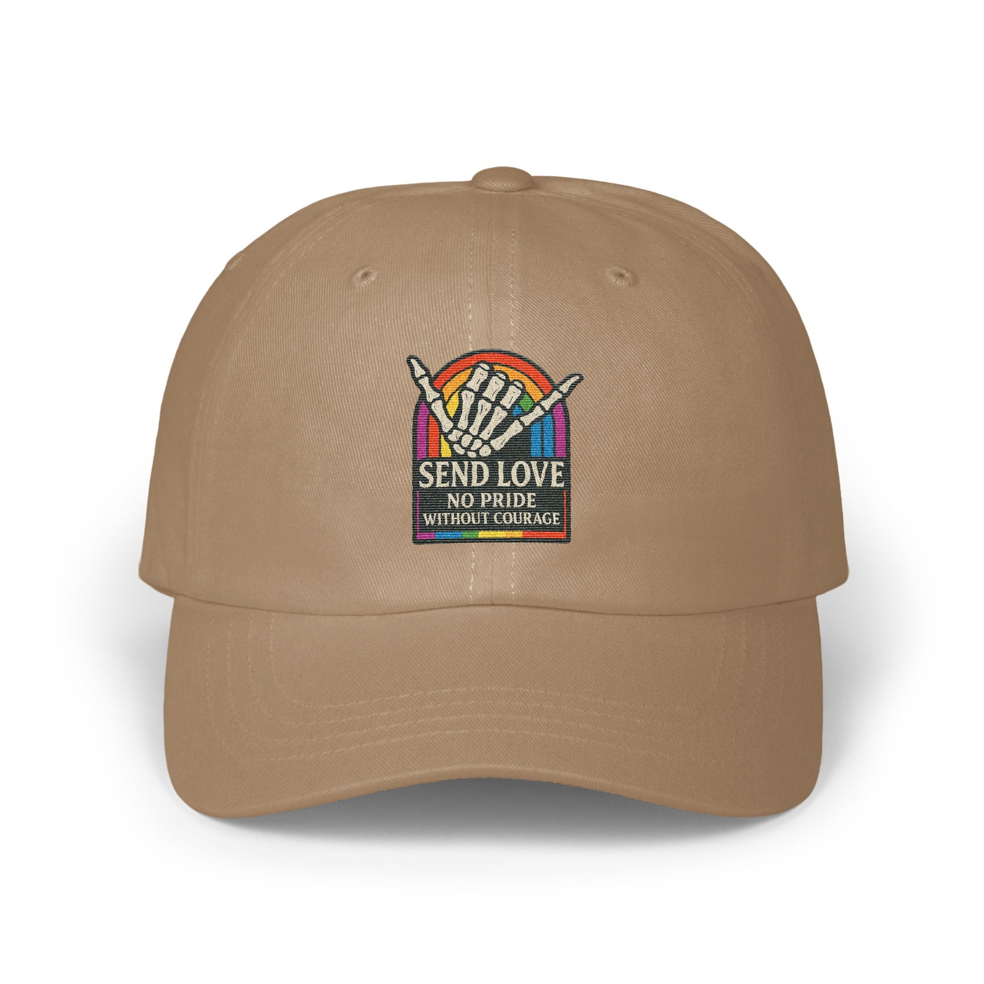 Send Love No Pride Without Courage Message Hat product