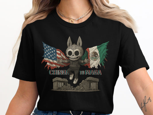 Chinga Tu Maga Flag Design Graphic Tee Shirt product type