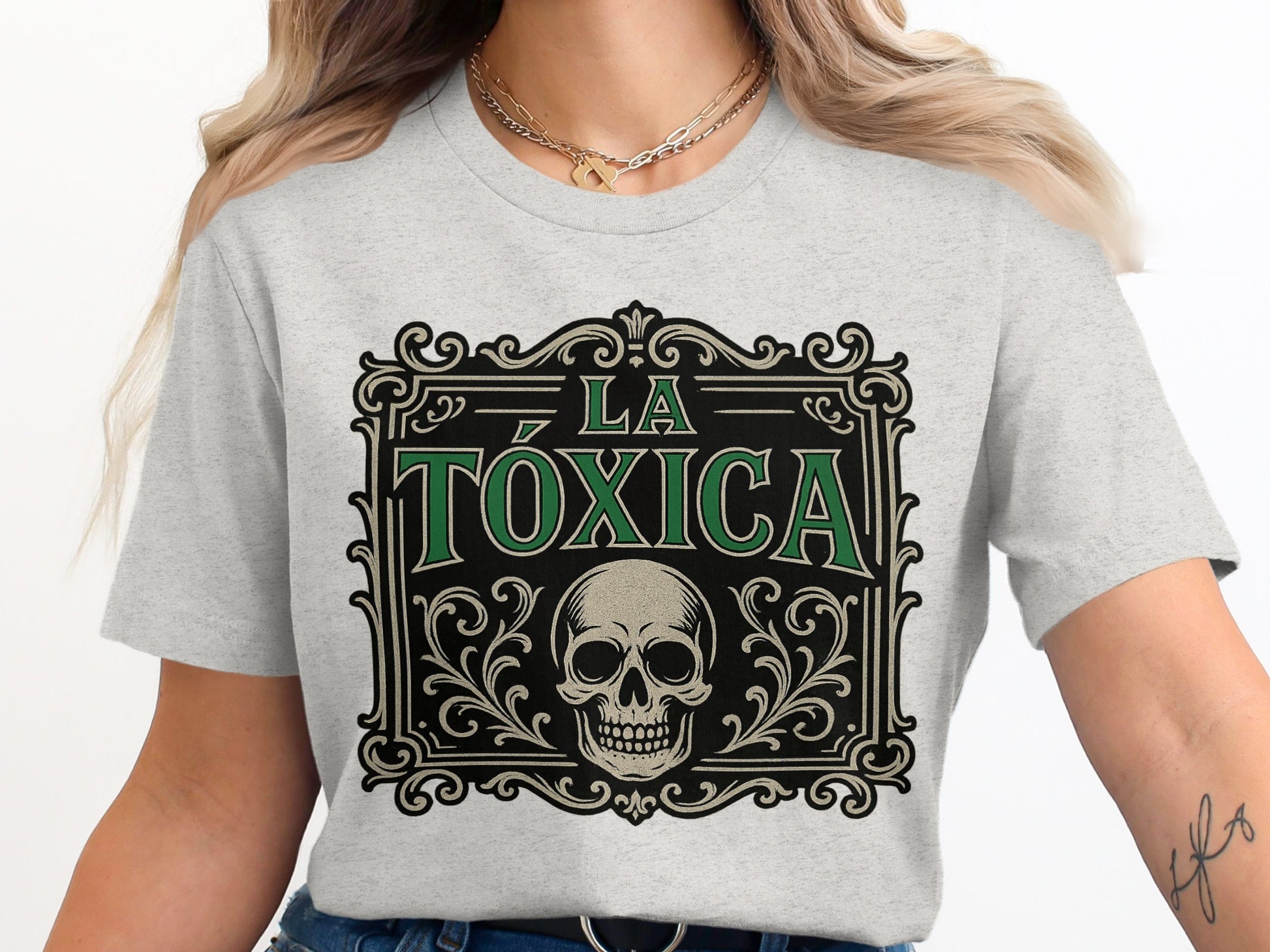 La Tóxica Skull Graphic T-Shirt Apparel Product