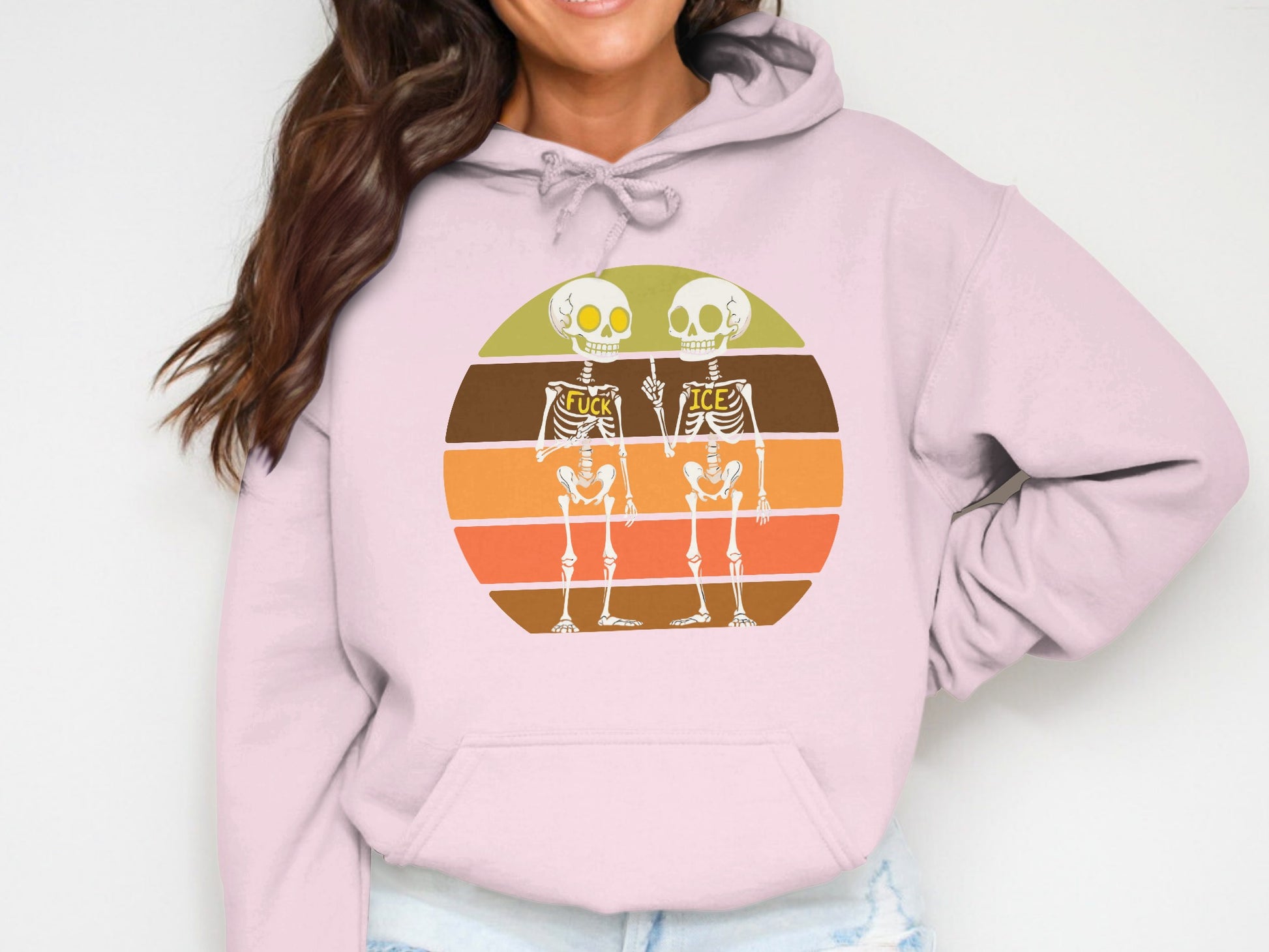 Vintage Skeletons Pastel Hoodie Sweatshirt product