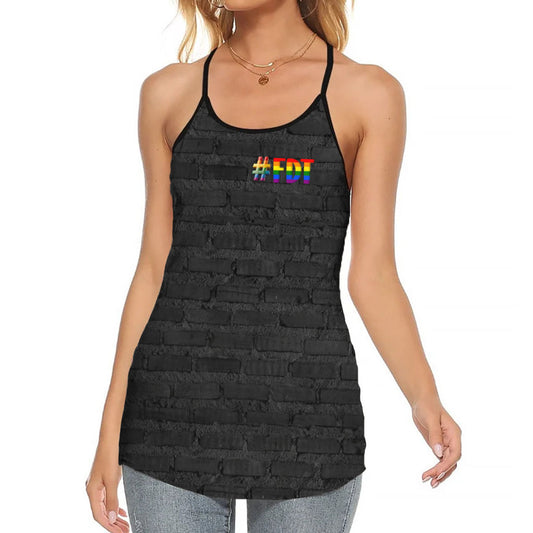Pro-Gay Rights T-Shirt – Stand Proud with Love and Equality Women's Criss-Cross Tank Top