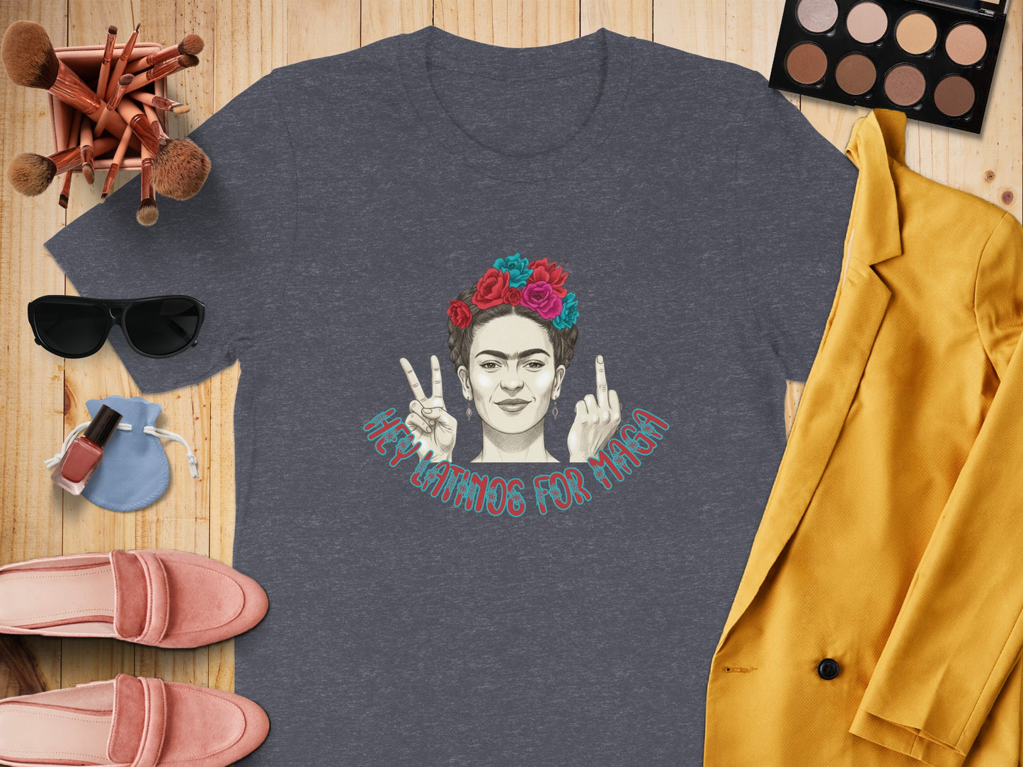 Her Actions for Hugs T-Shirt with Artistic Portrait