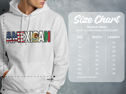 Patriotic Mexican American Hooded Sweatshirt product type